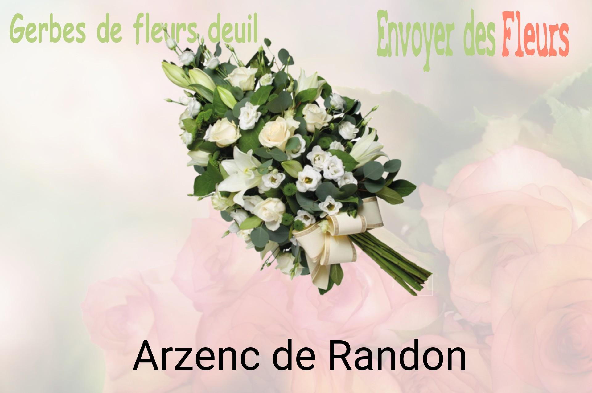 Gerbe de fleurs de deuil livrée à Arzenc-de-Randon